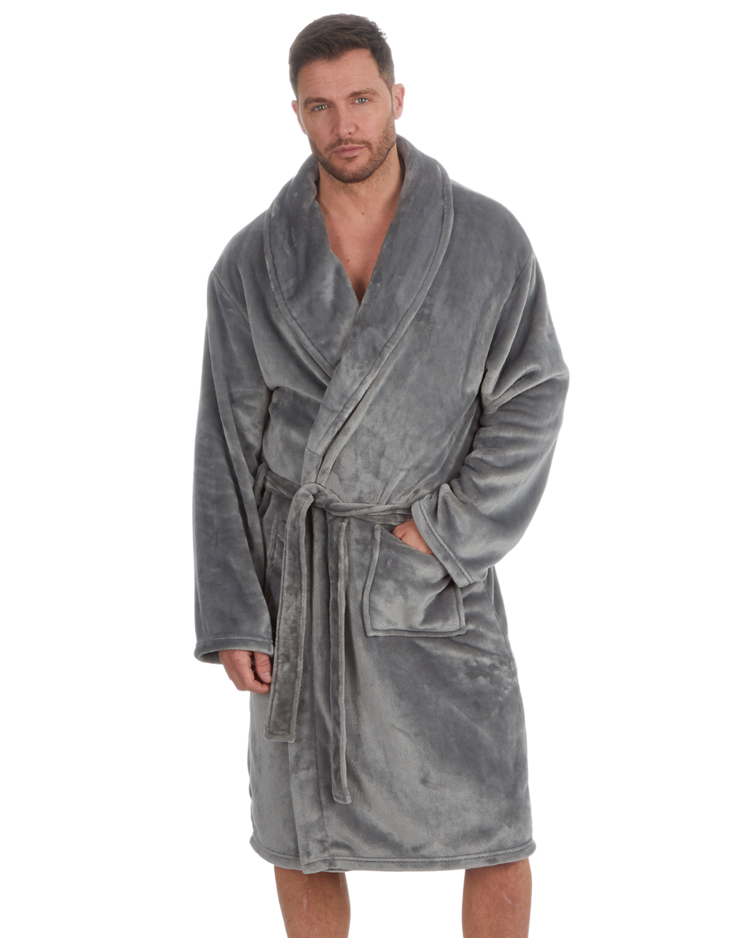 Mens Supersoft Fleece Robe