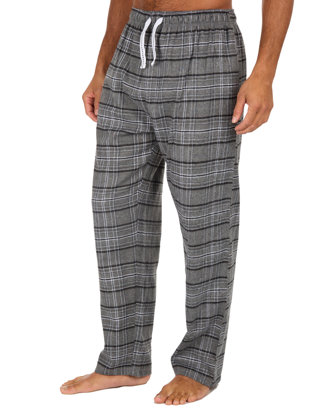 Mens Check Flannel Trousers