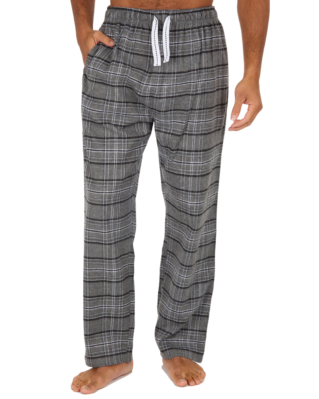 Mens Check Flannel Trousers