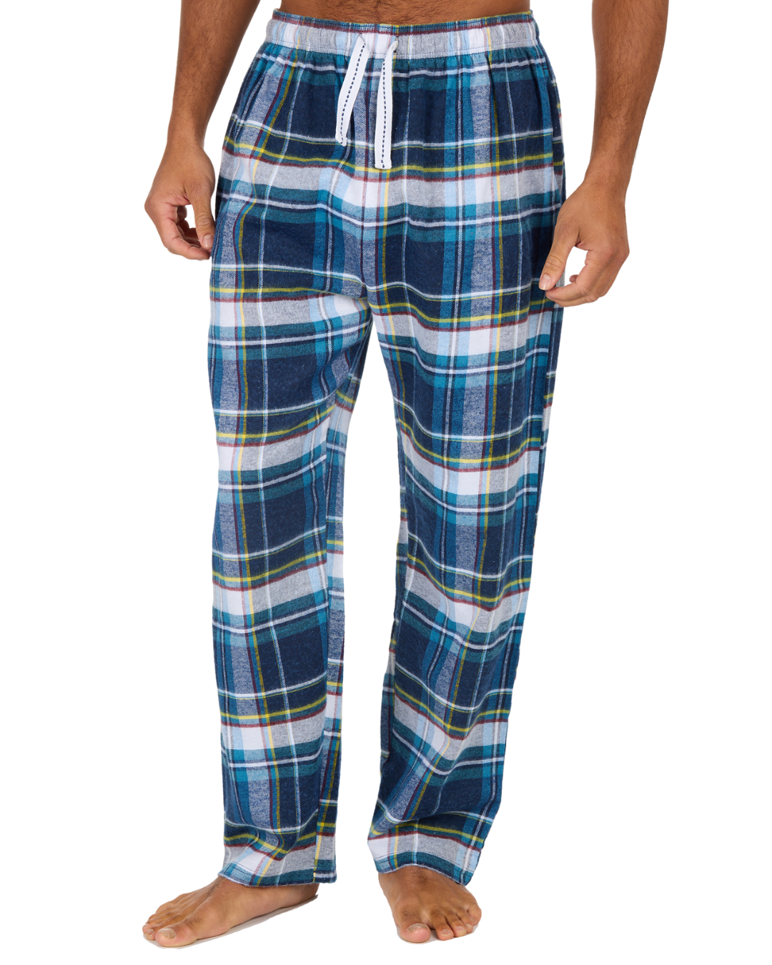 Mens Check Flannel Trousers