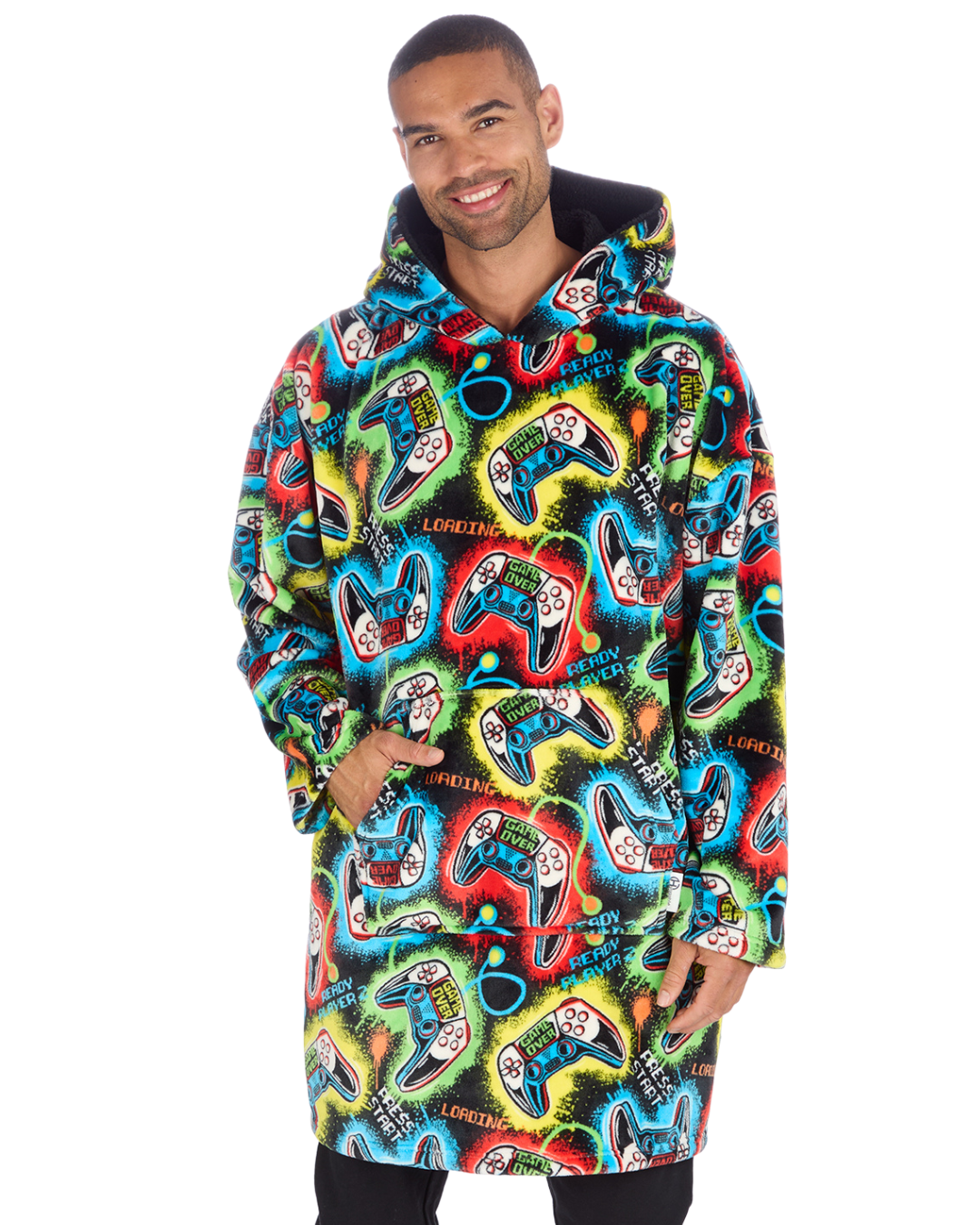 Mens Supersoft Fleece Gamer Hoodie