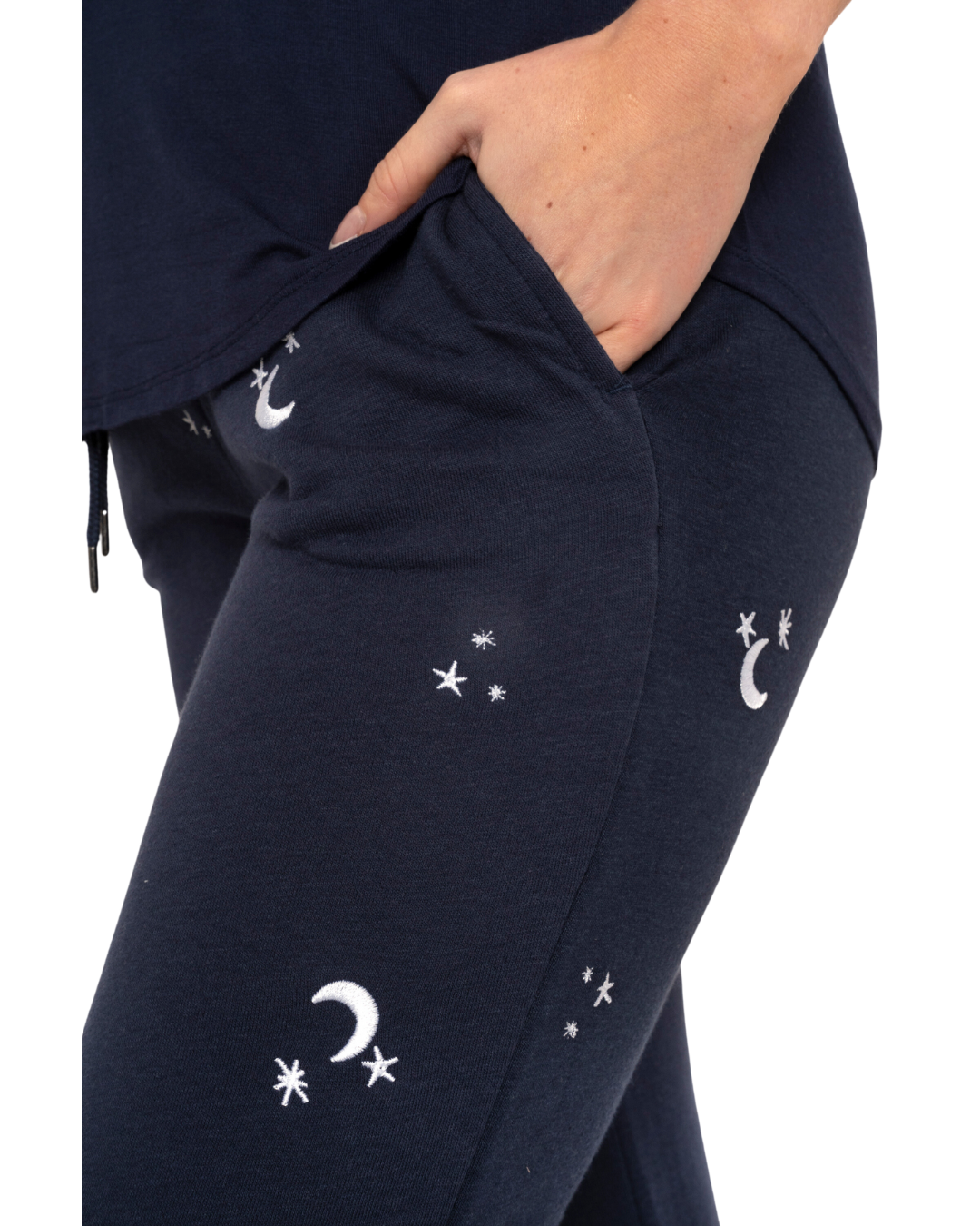 Jersey Short Sleeved Embroidered Pant Lounge Pyjamas