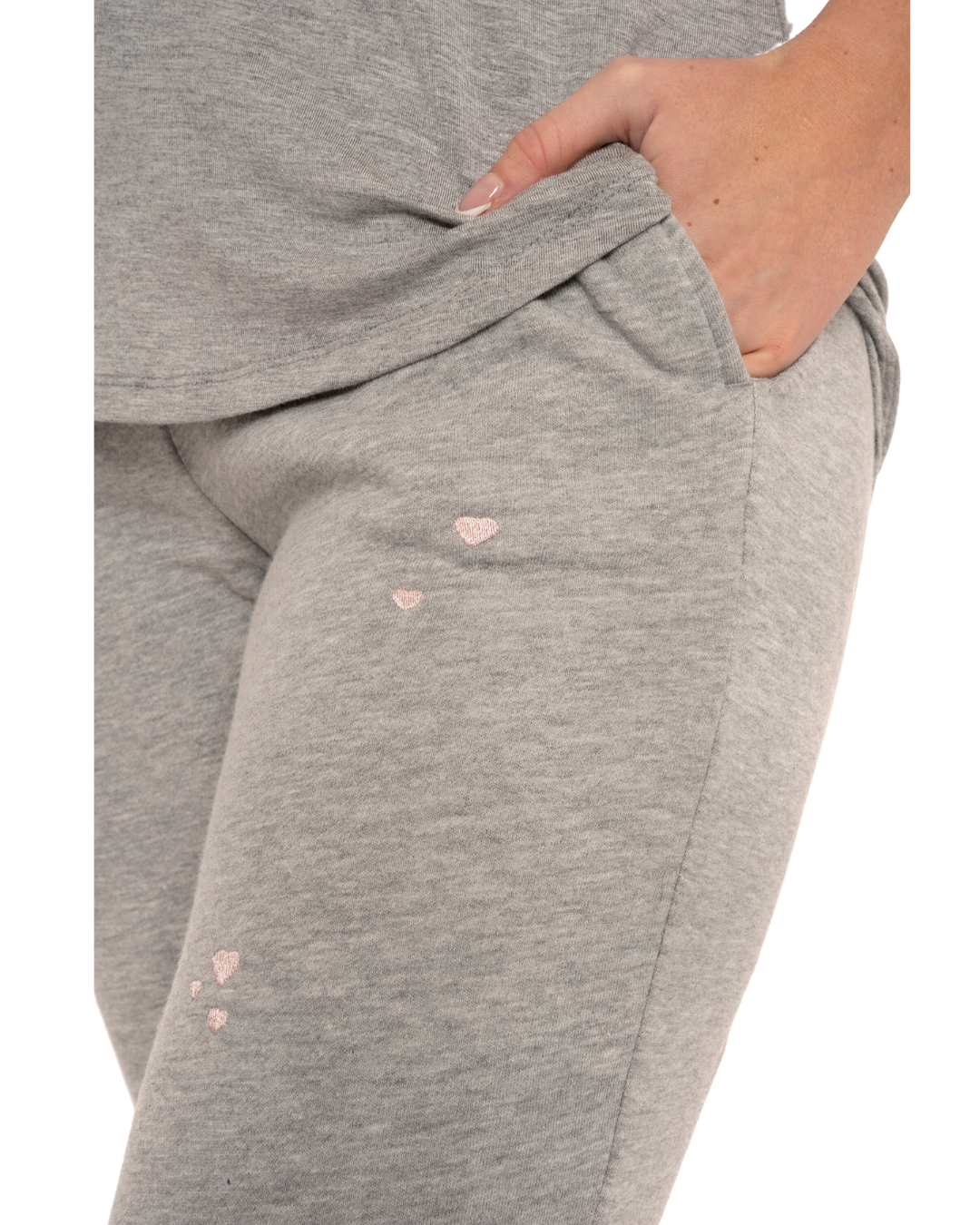 Jersey Short Sleeved Embroidered Pant Lounge Pyjamas