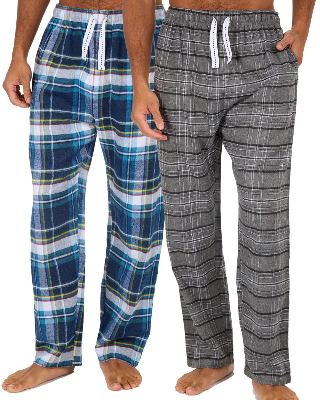 Mens Check Flannel Trousers