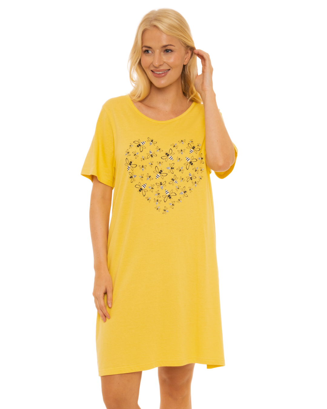 Pack of 2 Yellow Bee 100% Cotton Nightshirts