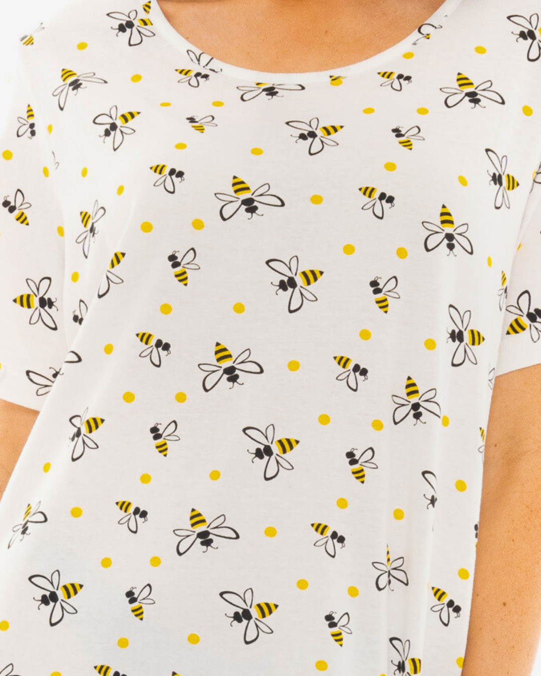 Pack of 2 Yellow Bee 100% Cotton Nightshirts