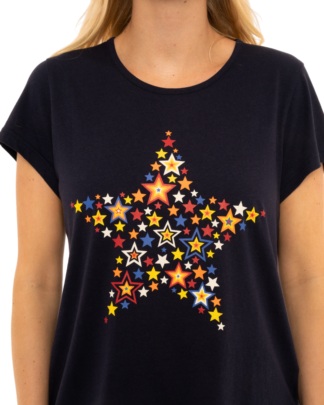Rainbow Star 100% Cotton Short Sleeved Cropped Leg Pyjamas