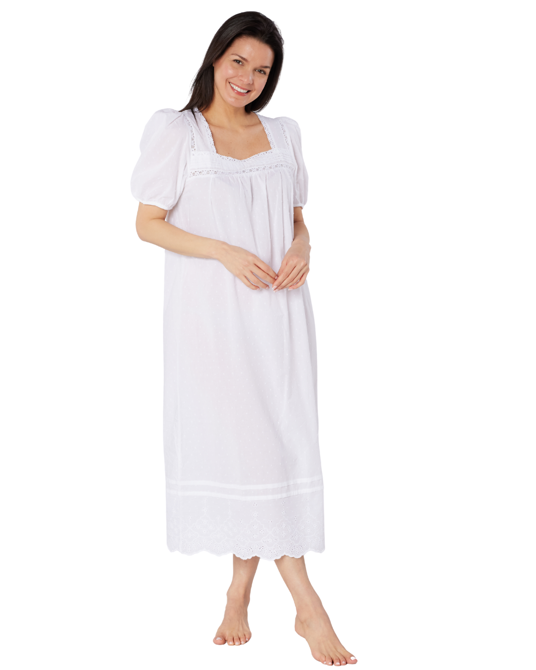 Classic White Pure Cotton Store Group Nightie