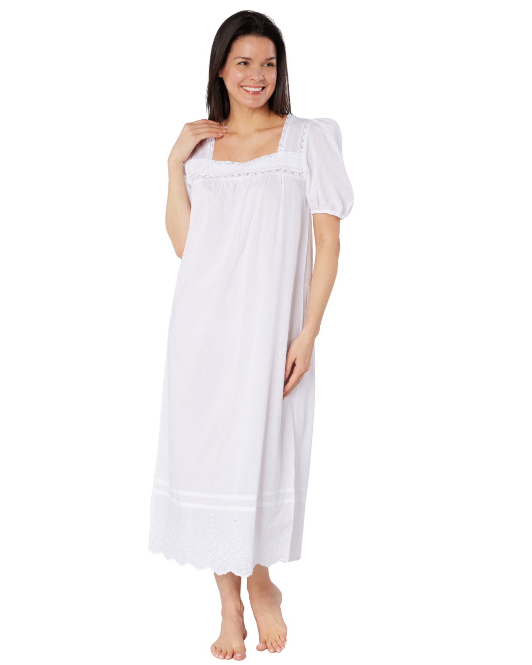 Classic White Pure Cotton Store Group Nightie