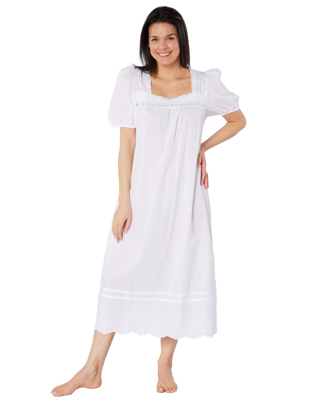 Classic White Pure Cotton Store Group Nightie
