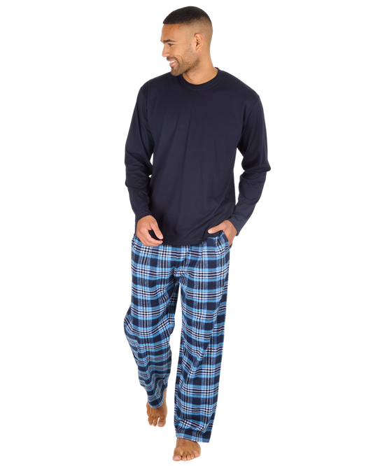 Mens Check Flannel & Jersey Pyjamas