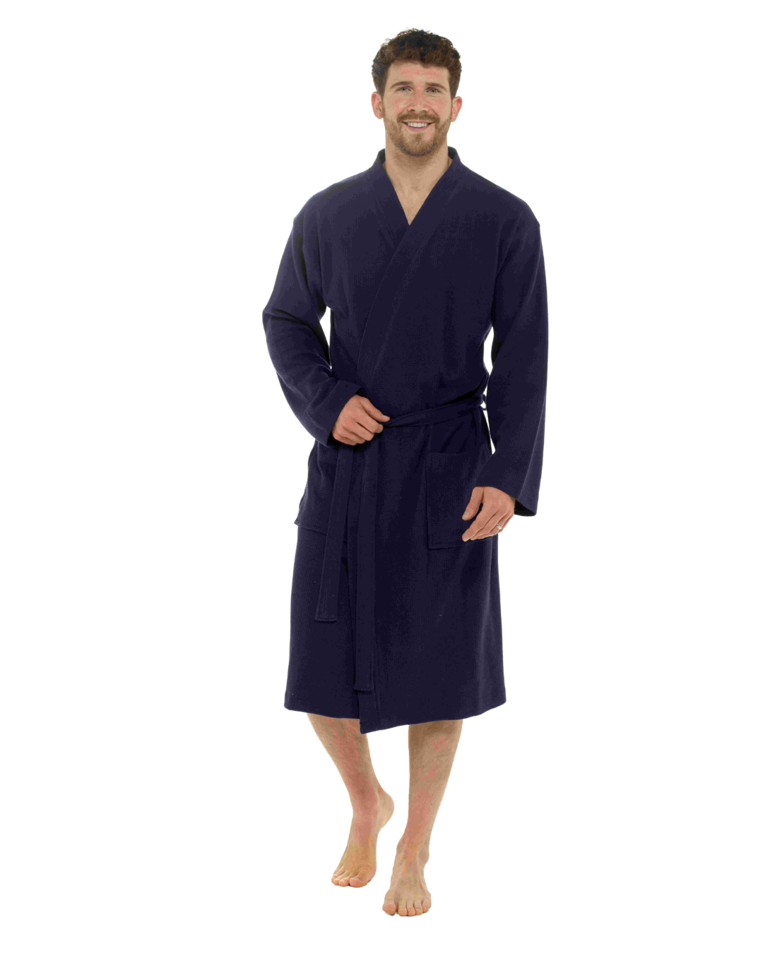 Mens 100% Cotton Waffle Robe (HT034)