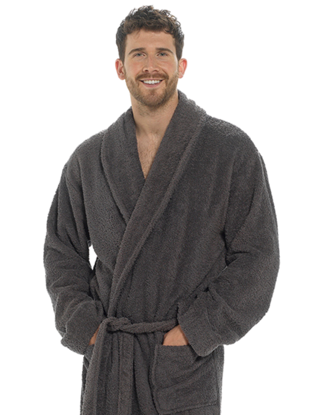 Mens 100% Cotton Towelling Dressing Gown