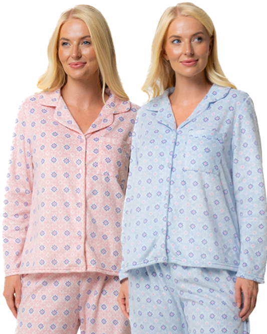 Fleur Geo Polished Fleece Pyjama (IN45829)