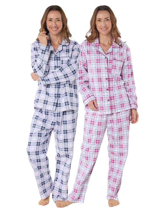 Tartan Check Print 100% Brushed Cotton Wincy Pyjama (IN48987)