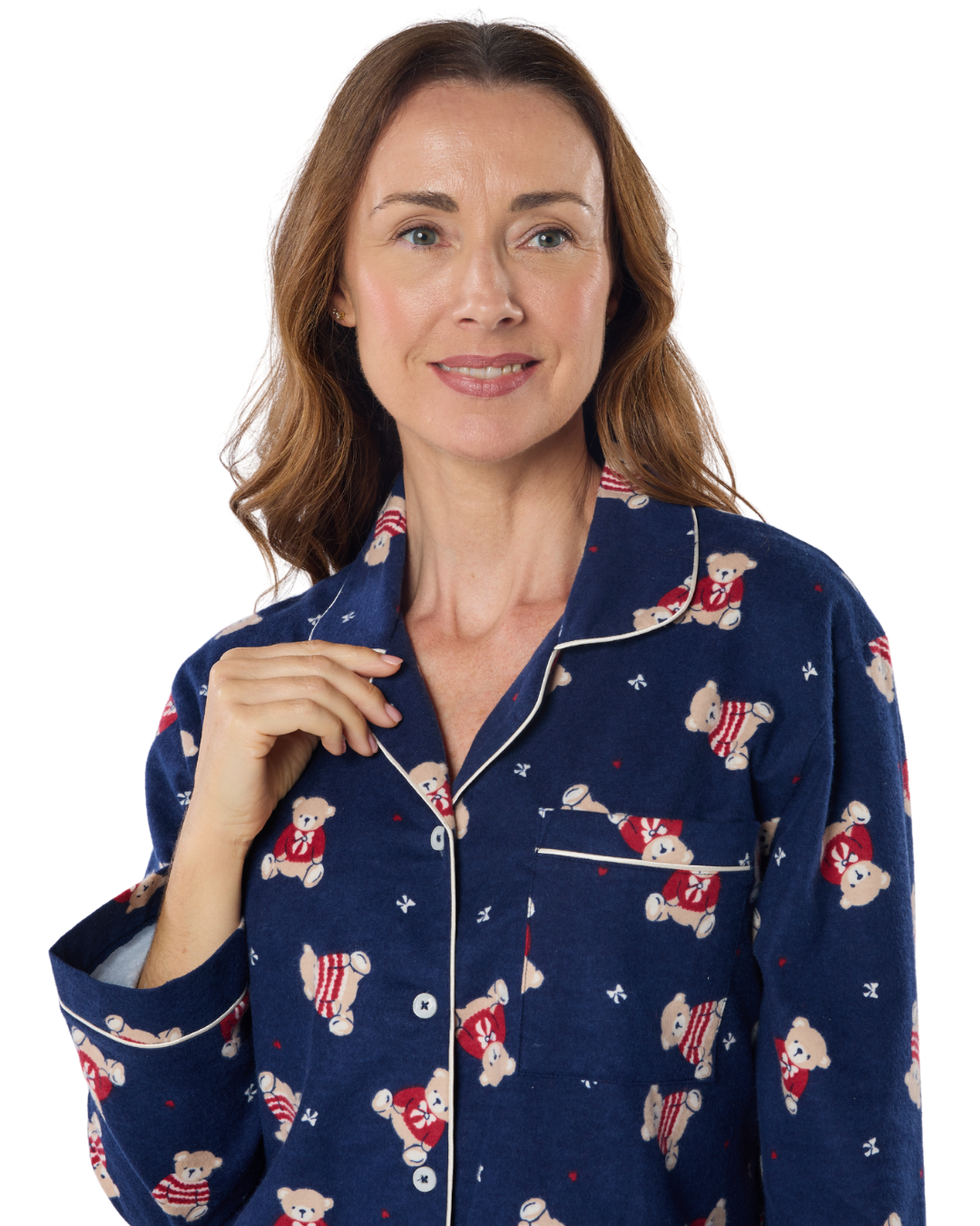 Teddy Bear Print 100% Brushed Cotton Wincy Pyjama