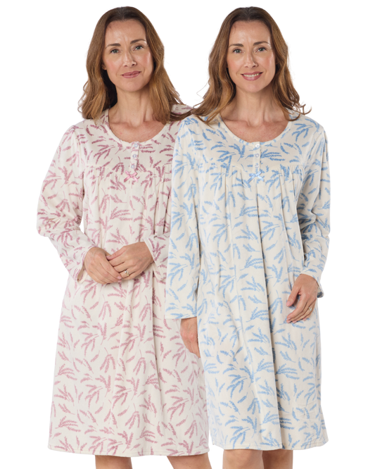 Autumn Sprig 40" Fleece Nightdress (MA50017)