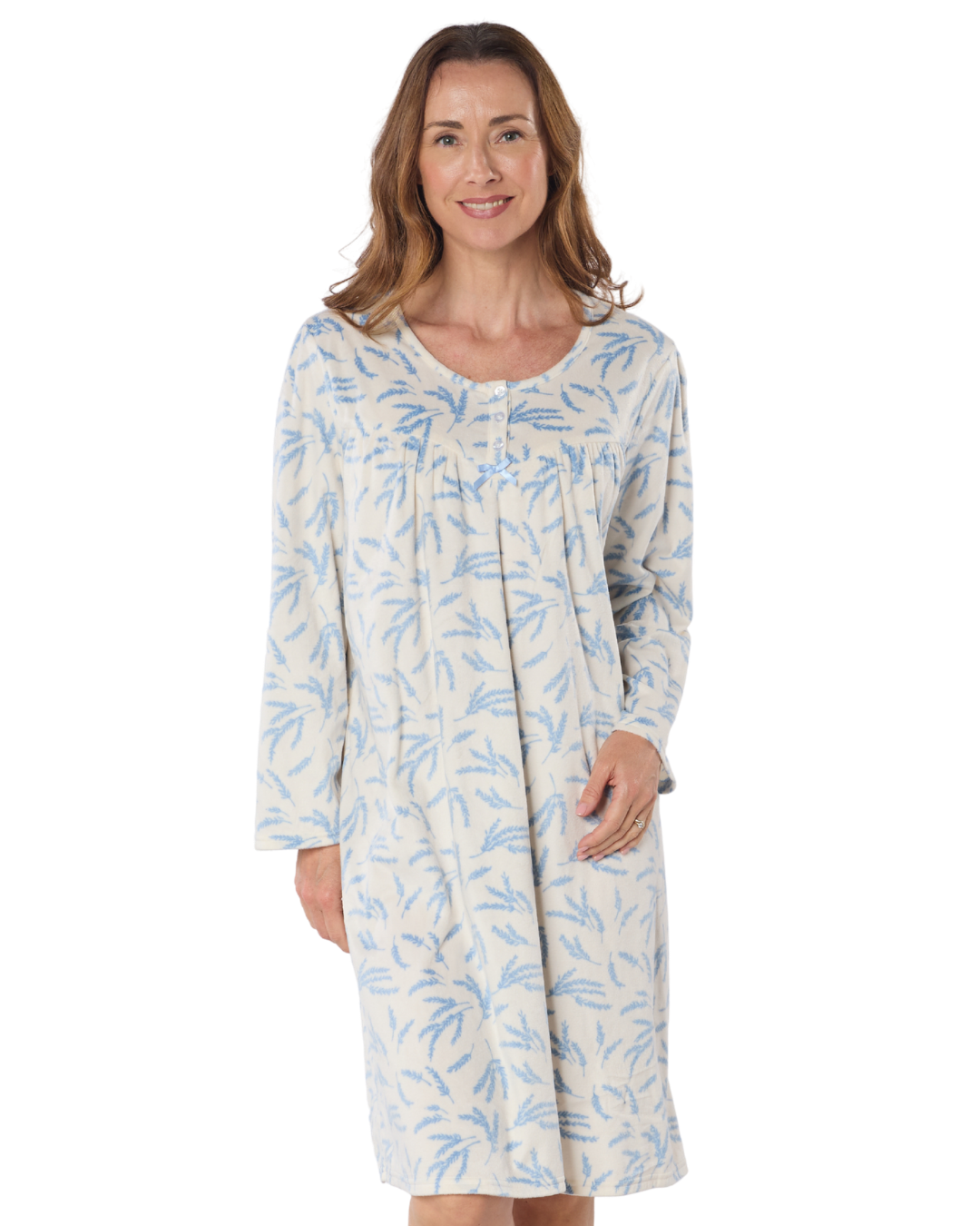 Autumn Sprig 40" Fleece Nightdress (MA50017)