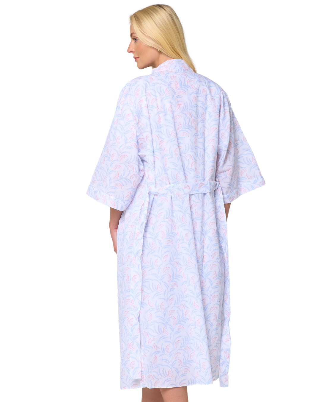 Leaf Print Wrap Dressing Gown