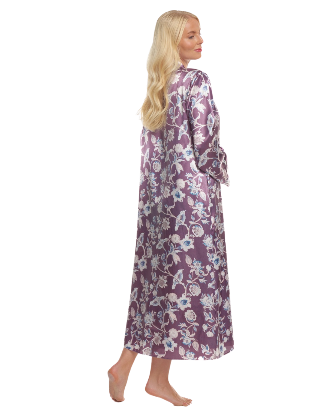 Satin Printed Wrap Robe (MK43721)