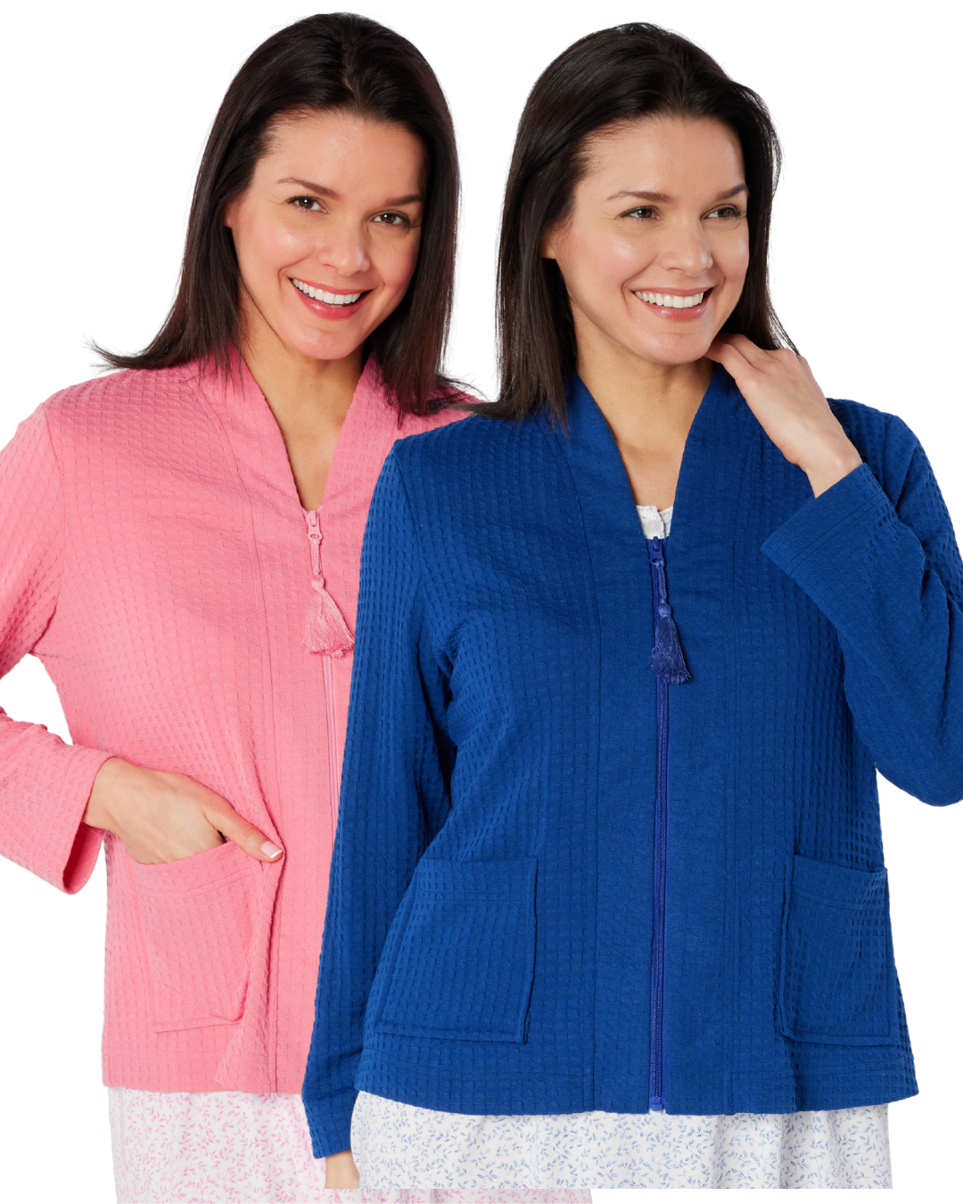 Waffle Zip Bedjacket (MK48563)