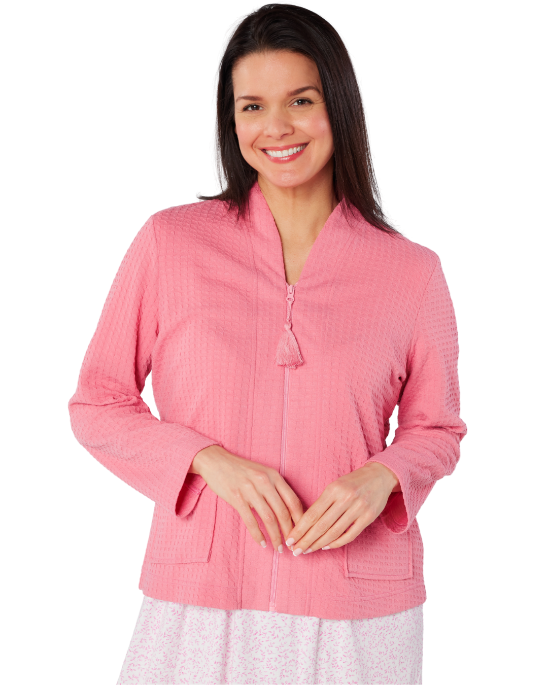 Waffle Zip Bedjacket (MK48563)