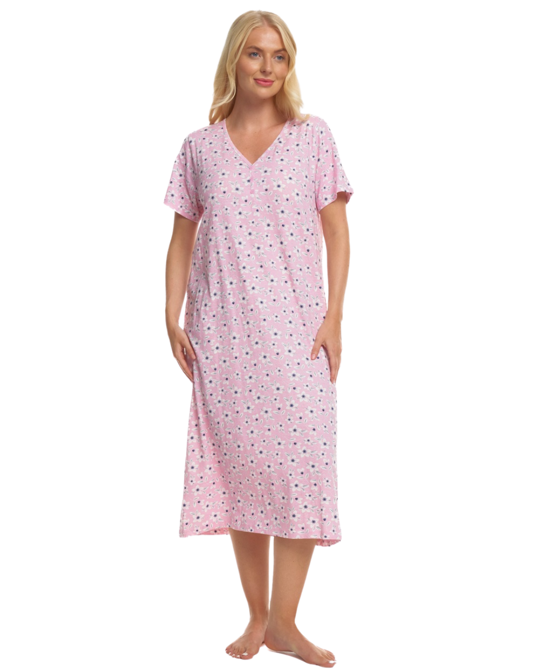 Sage Freesia 100% Cotton Plus Size Nightdress (NW200201)