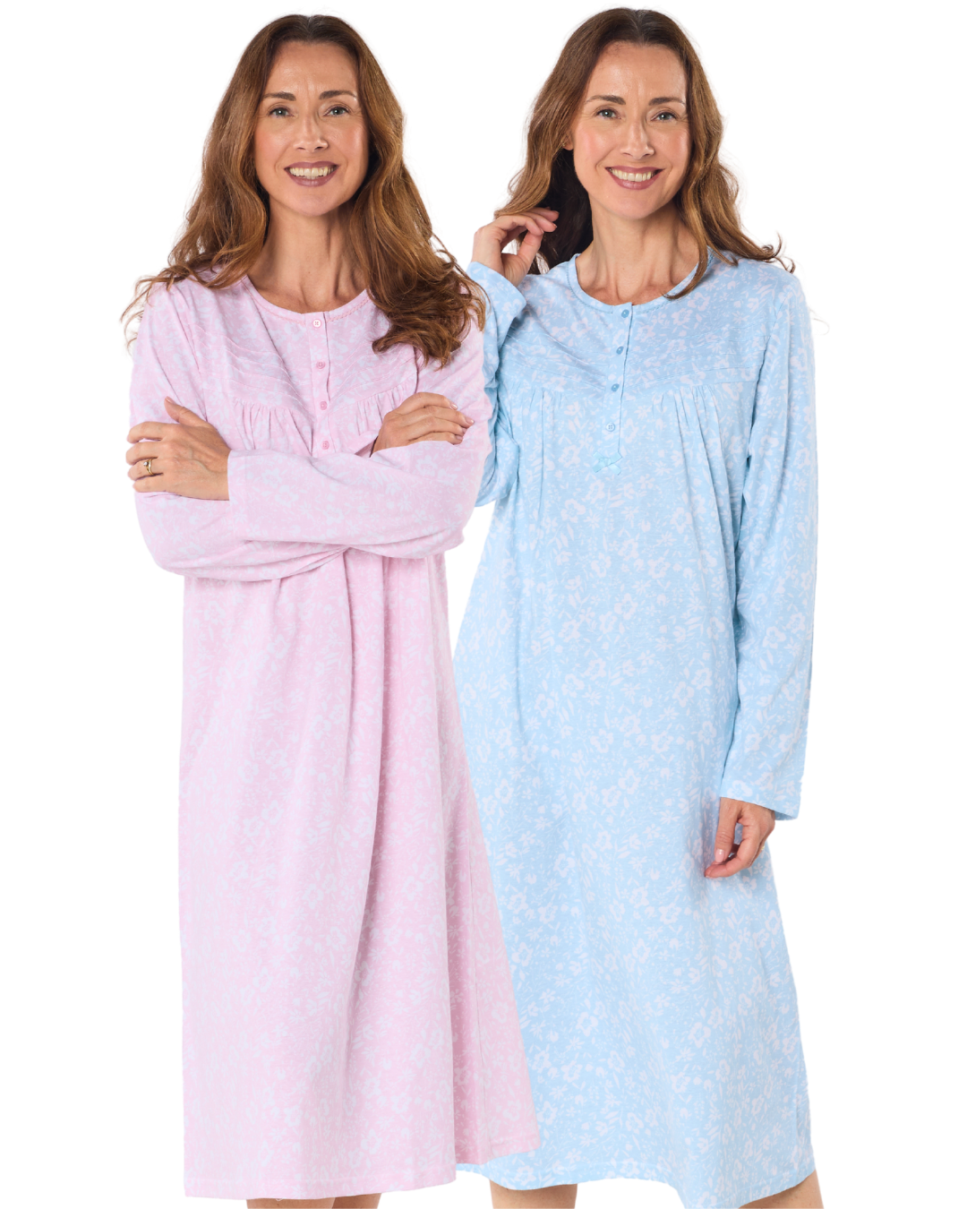 Summer Meadow Long Sleeve Nightdress (NW200267/8)
