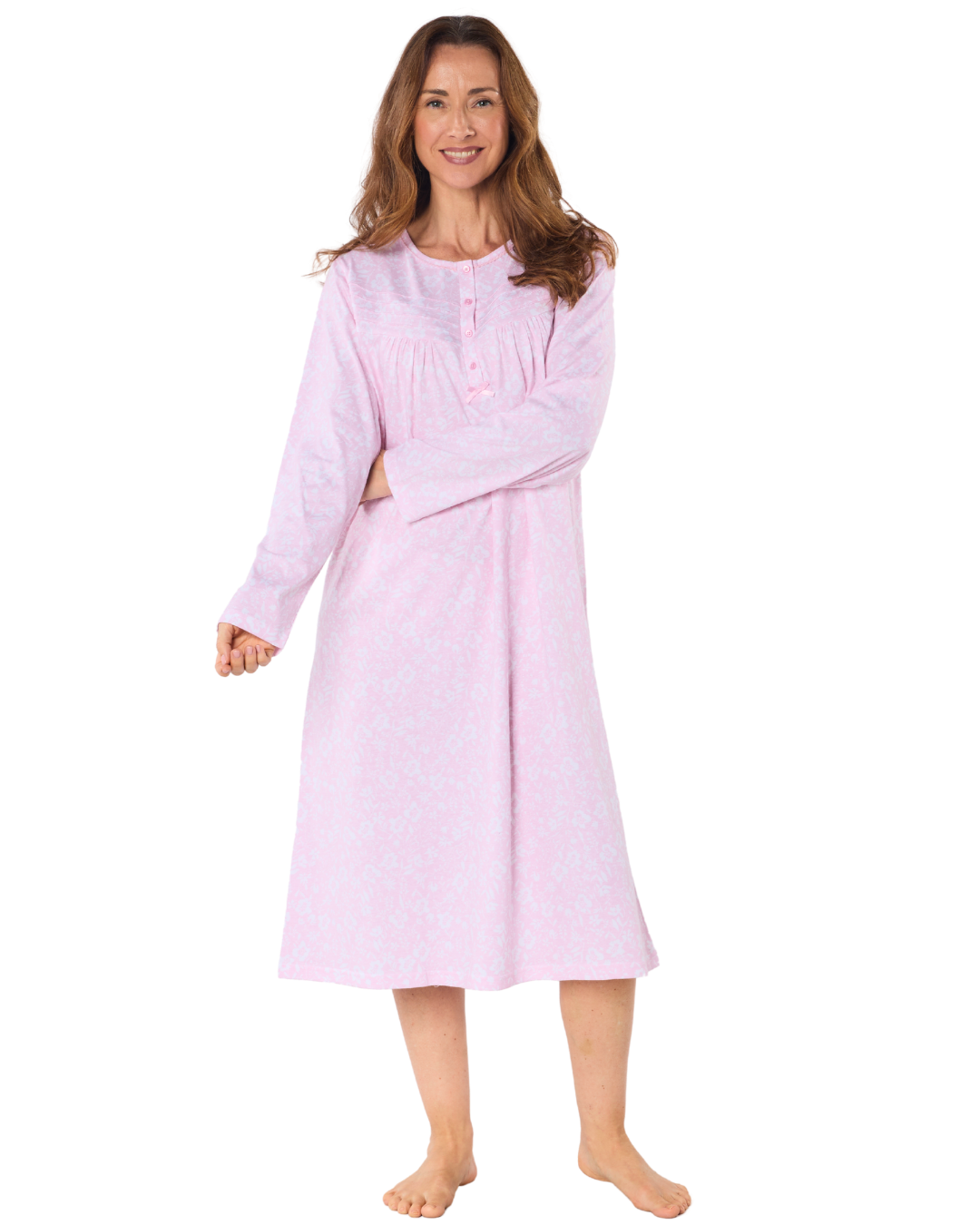 Summer Meadow Long Sleeve Nightdress (NW200267/8)