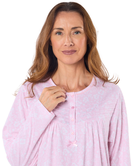 Summer Meadow Long Sleeve Nightdress (NW200267/8)
